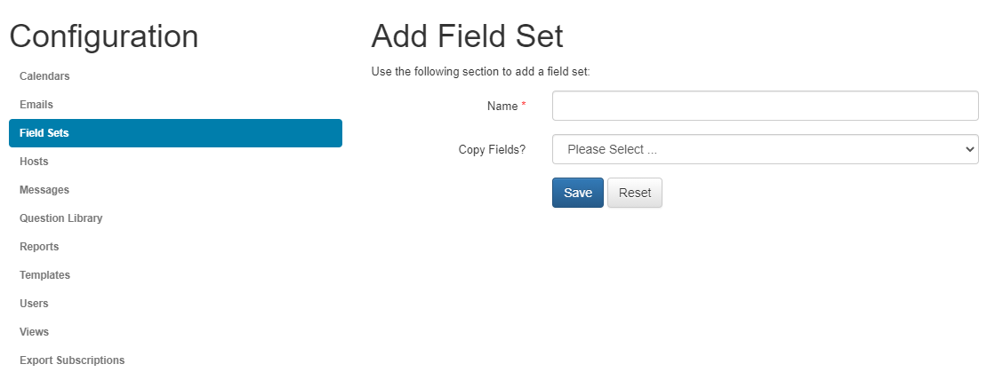 Add field set interface