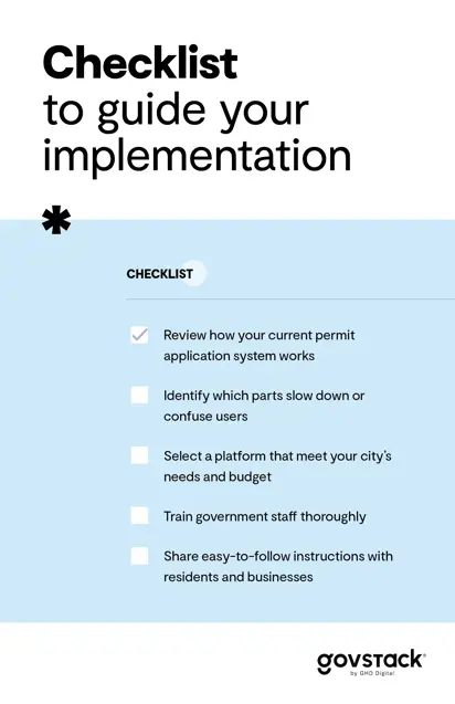 A visual image of the checklist that is stated in the content